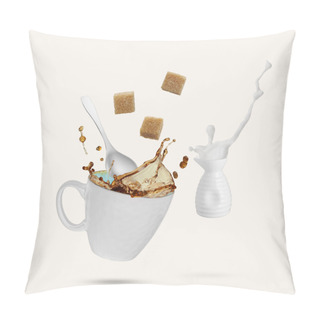 Personality  Coffee And Milk Splash Pillow Covers