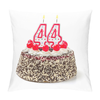Personality  Birthday Cake With A Burning Candle Pillow Covers