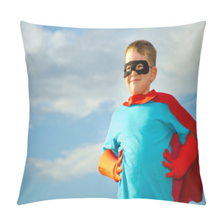 Personality  Child Pretending To Be A Superhero Pillow Covers