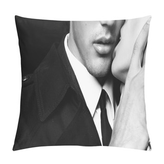Personality  Beautiful Sensual Impassioned Couple. Pillow Covers