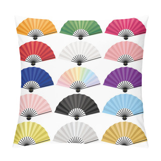 Personality  Japanese Colorful Folding Fans. Pillow Covers