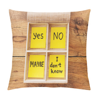 Personality  Wooden Box With Adhesive Notes Pillow Covers