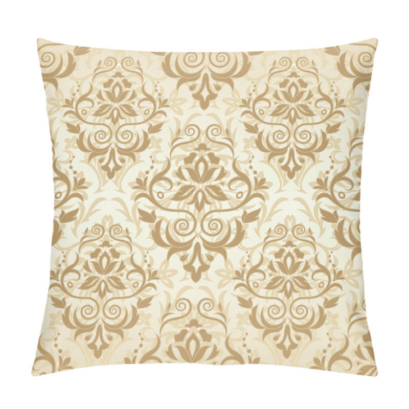 Personality  Damask vector pattern. Seamless vintage wallpaper or background  pillow covers