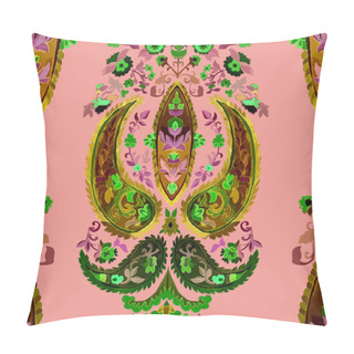 Personality  Watercolor Paisley. Cold Colors. Pillow Covers