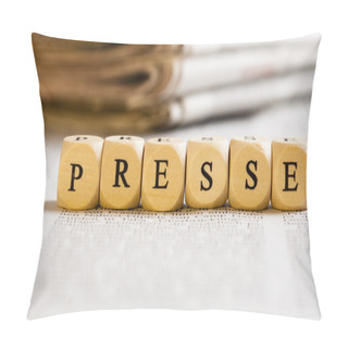 Personality  Letter Dices Concept: Presse (German) Pillow Covers