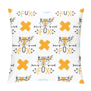 Personality  Fashion Fox Seamless Pattern. Pillow Covers
