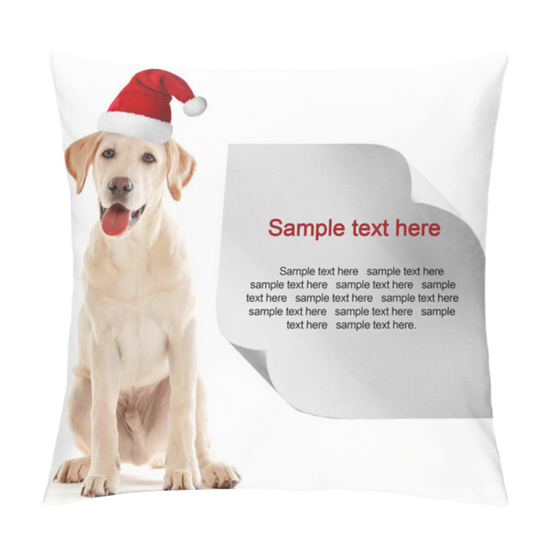 Personality  puppy in Santa hat pillow covers