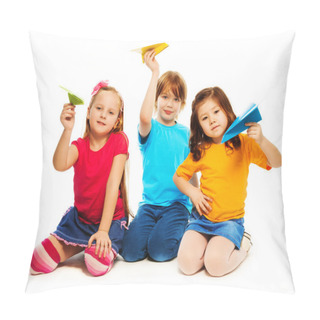 Personality  Kids And Paper Airplane Pillow Covers