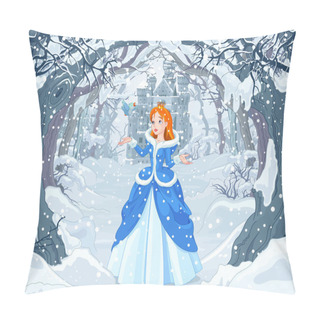 Personality  Princess With Bird In Forest Pillow Covers