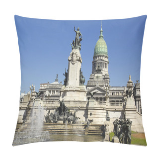 Personality  Source And Monumental Complex Of Congress Square. Pillow Covers