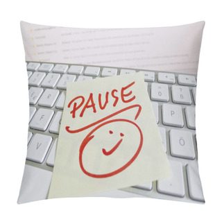 Personality  Note On Computer Keyboard: Break Pillow Covers