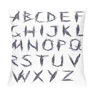 Personality  Alphabet Raven Feather Pillow Covers