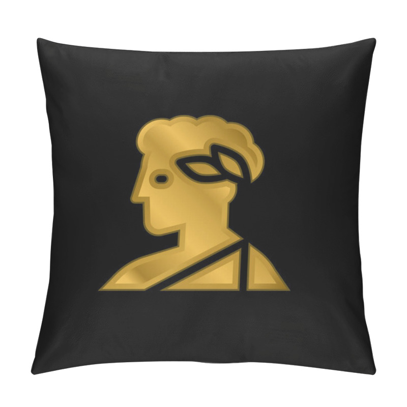 Personality  Apollo Gold Plated Metalic Icon Or Logo Vector Pillow Covers