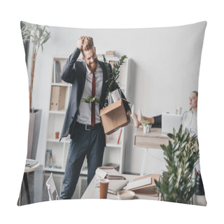 Personality  Young Fired Businessman  Pillow Covers