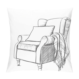 Personality  Cozy Armchair And Warm Blanket Pillow Covers