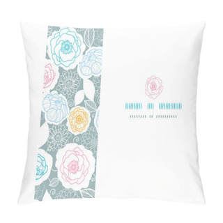 Personality  Silver And Colors Florals Horizontal Seamless Pattern Background Pillow Covers