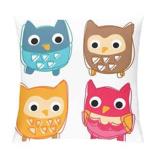 Personality  Cute Animal Icon Vector Illustration Pillow Covers