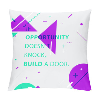 Personality  Inspirational Quote. Geometric Background Pillow Covers