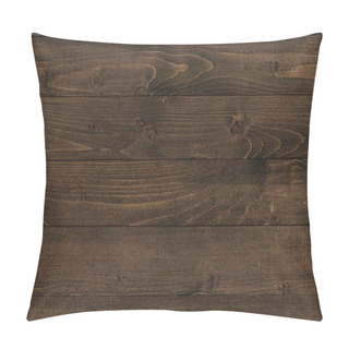 Personality  Natural Dark Wood Plank Backdrop, Boards As An Abstract Background With Empty Space As A Template, Wood Structure Pillow Covers
