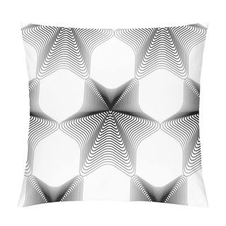 Personality  Monochrome Stripy Endless Pattern Pillow Covers