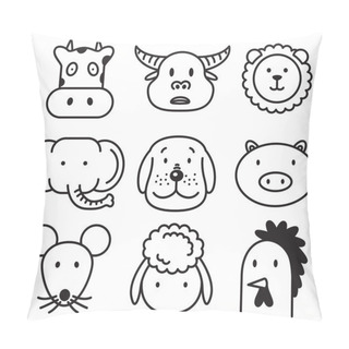 Personality  Cartoon Animals Icons Pillow Covers