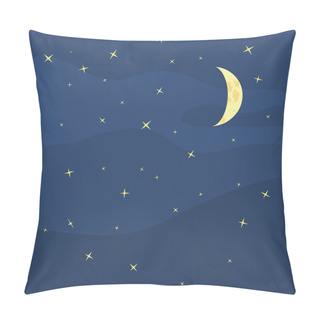 Personality  Vector Night Sky, Moon And Stars Pillow Covers