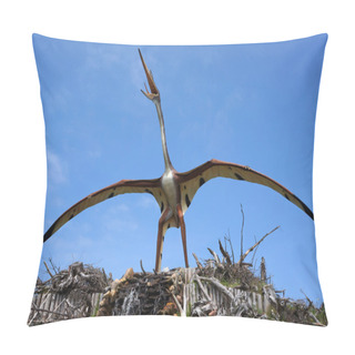 Personality  Quetzalcoatlus, Pterosaur. Model Of Dinosaur. Pillow Covers