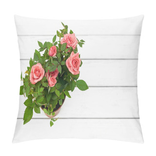 Personality  Roses In Flowerpot  Pillow Covers