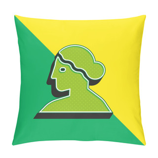 Personality  Aphrodite Green And Yellow Modern 3d Vector Icon Logo Pillow Covers