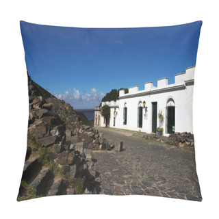 Personality  Old Colonial Houses In Colonia Del Sacramento - Uruguay Pillow Covers