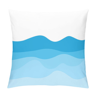 Personality  Deep Blue Ocean Water Wave Theme Vector Background Template Pillow Covers