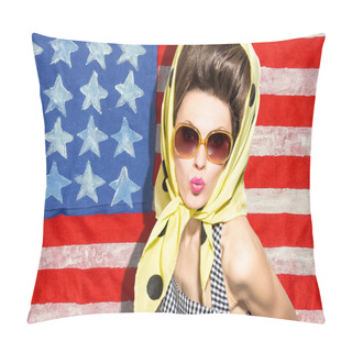 Personality  American Fashion Woman Pillow Covers