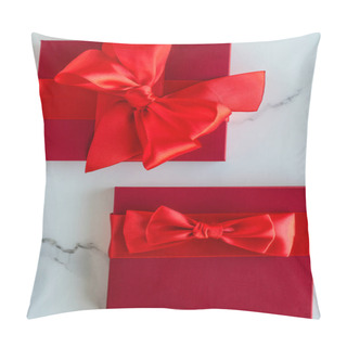 Personality  Luxury Red Holiday Gifts On Marble Pillow Covers