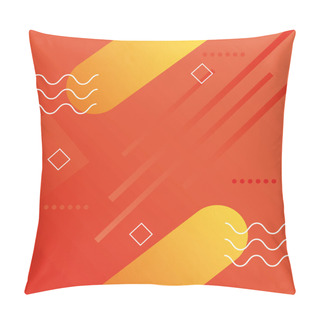 Personality  Orange Color Geometric Vivid Background Pillow Covers