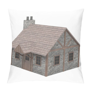 Personality  Realistic 3d Render Of Wooden Cottage Pillow Covers
