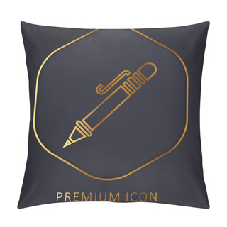 Personality  Ballpoint Pen Golden Line Premium Logo Or Icon Pillow Covers