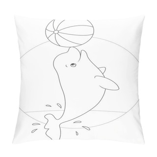 Personality  Beluga Playing A Ball Pillow Covers