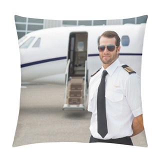 Personality  Confident Pilot Wearing Sunglasses Pillow Covers