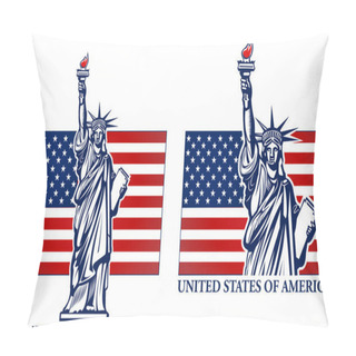 Personality  Statue Of Liberty. New York And American Symbol Pillow Covers