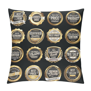 Personality  Set Of Luxury Sales Quality Badges. Tags. Pillow Covers