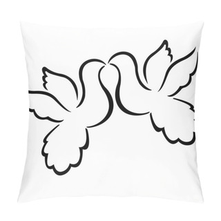 Personality  Love Birds Shapes Pillow Covers