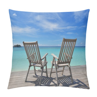 Personality  Tropical Beach Chairs Pillow Covers