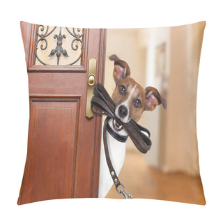 Personality  Dog Leash Walk Pillow Covers