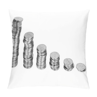 Personality  Stacks Of Coins In Decreasing Order Pillow Covers
