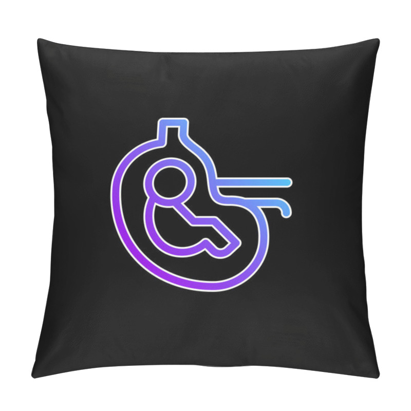 Personality  Baby blue gradient vector icon pillow covers