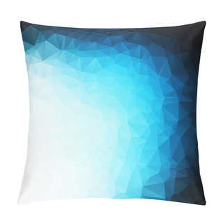 Personality  Blue Polygonal Mosaic Background, Creative Design Templates Pillow Covers