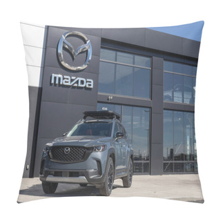 Personality  Cincinnati - Circa February 2023: Mazda CX-50 Display At A Dealership. Mazda Offers The CX-50 With I-ACTIV AWD. Pillow Covers