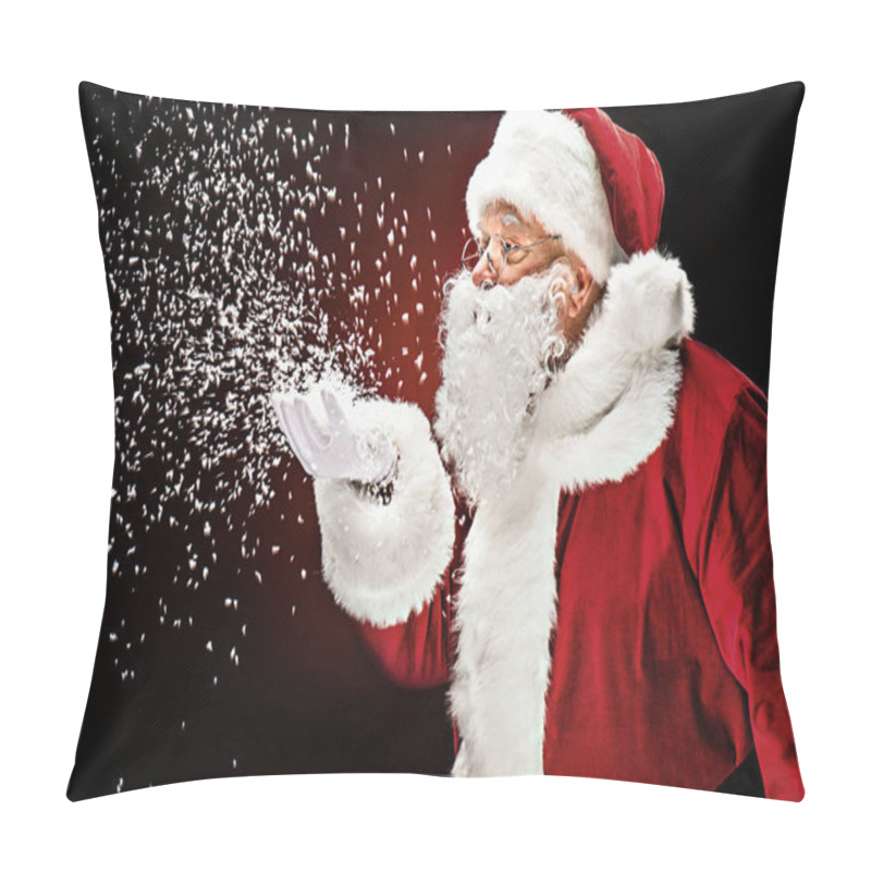 Personality  Santa Claus blowing snowflakes  pillow covers