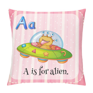 Personality  A Letter A For Alien Pillow Covers