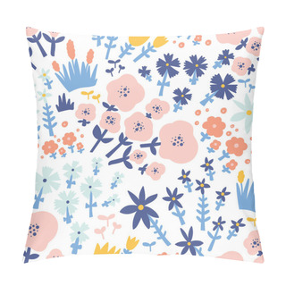 Personality  Cute Floral Seamless Pattern With Spring Flower. Vintage Flowers Illustration. Template For Fashion Prints. Pillow Covers